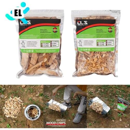 1 Set 500g BBQ Smoker Wood Chips Apple Nature Wood Chunks Barbecue Grill Outdoor Cooking Tools Accessories