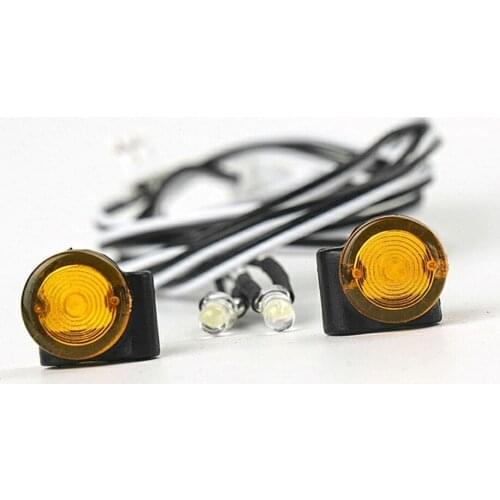 1 Pair Side Marker Lights LED Lights for 1/14 RC DIY TAMIYA Tractor Truck Trailer Model Car Parts Upgrade Accessories