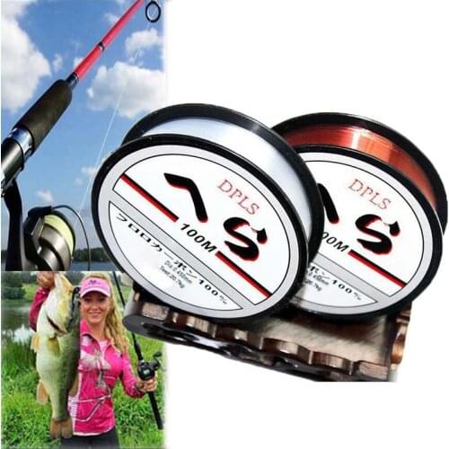 100M Superior Monofilament Fishing Line Clear Sea Fishing Ice Fishing w/Abrasion Resistant Ultra Invisible Material Fishing Line