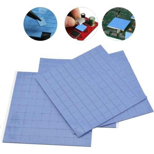 10x10x1mm100PCS GPU CPU PS3 PS2 XBOX Heatsink Cooling Thermal Conductive Silicone Pad Works For TV Boards Proper Electronics