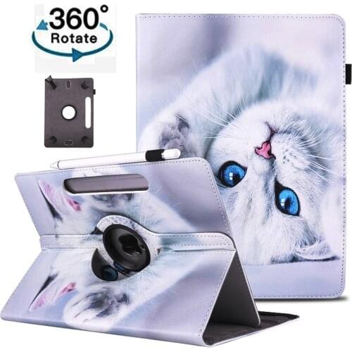 With pen slot Cartoon Case Universal 10-in tablet Case Cover PU Leather Stand Tablet case Universal 10-in Tablet Funda para Cute