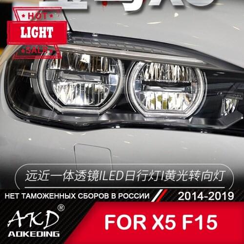 AKD Car Styling Headlights for BMW X5 F15 Head Lamp 2014-2018 LED Headlight DRL Head Lamp Led Projector Automotive Accessories