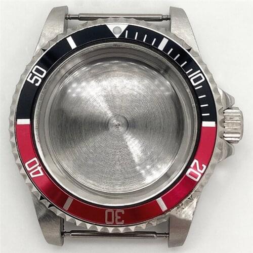 40mm Watch Accessories Aluminum Bezel 316L Stainless Steel Case for Miyota 8215 8200 Mingzhu 2813 2836 Movement DIY Cases