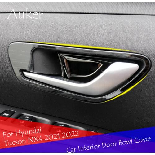 Car Interior Door Bowl Cover Trim Decal Trim Car-Styling Stainless Steel 4pcs/Set For Hyundai Tucson 2021 Accessories