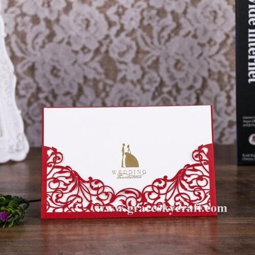 Free shipping 30pcs laser cut flower Vine design party wedding invitations cards with inner blank paper