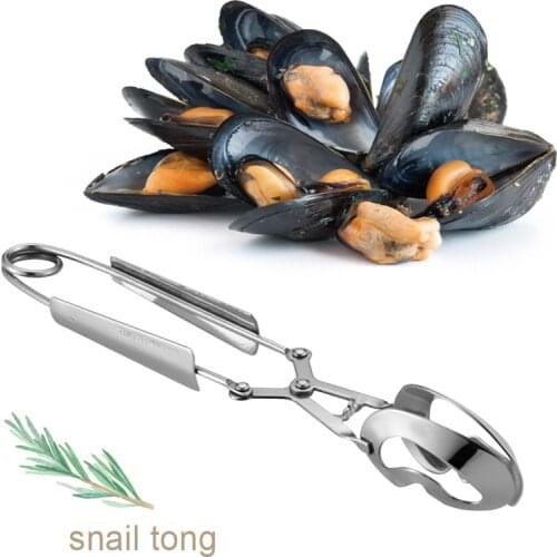 European Stainless Steel Snail Clip Tableware Hotel Kitchen Cooking Restaurant Dining Table French Cuisine Shell Snail Meal Clip