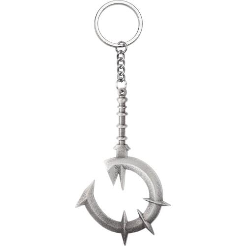 1 Pcs Kawaii Game Dark Souls 3 Notched Whip Weapon Keychains Solaire of Astora Sun Pendant Keyrings for Car Cosplay Figure Toys