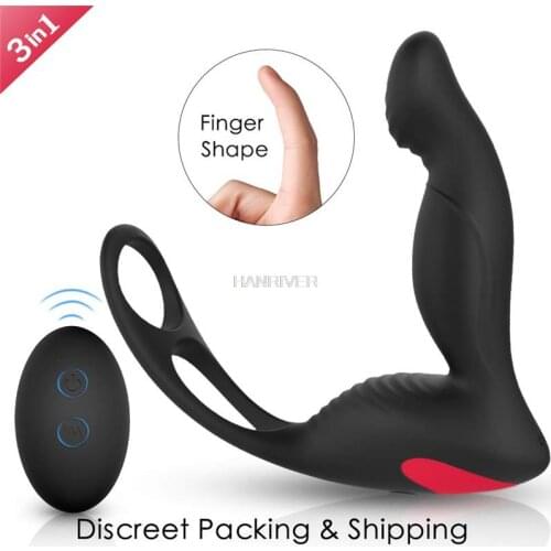 Prostate Massage for Men Remote Control Vibrator Penis Ring Vibrator Vibrator Anal Delay Ejaculation But Plugs Sex Toy Aneros