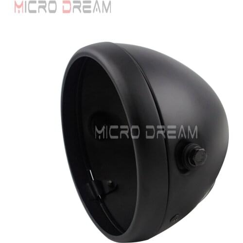 Matte Black 7 inch Motorcycle LED Headlight Housing Bucket Universal Headlamp Mounting Shell for Harley Yamaha Kawasaki Chopper