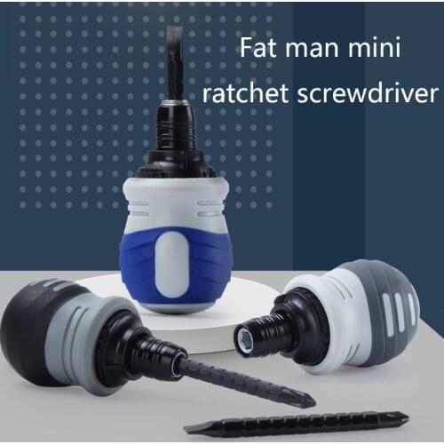 Mini Dual Purpose Slotted/Phillips Screwdriver Expansion Screwdriver Cross Word Ratchet Screwdriver 2in1 Manual Tools
