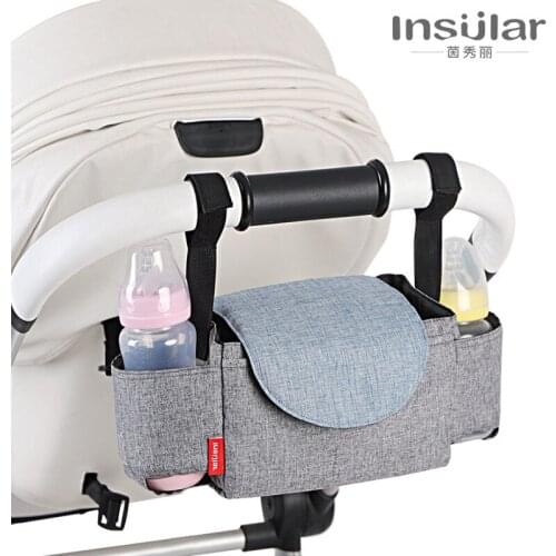 Multifunctional baby stroller hanging bag storage bag feeding bottle water cup bag baby stroller hanging bag hanging bag