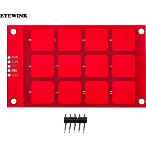 MPR121 Capacitive Touch Keypad Shield Module Sensitive Key Keyboard 3.3V Logic For Arduino Diy Electronic Diy Kit Pcb Board