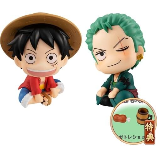 Bandai Pre-sale One Piece Luffy Roronoa Zoro Q version of the figure set special code Collect Model Toys Ornaments