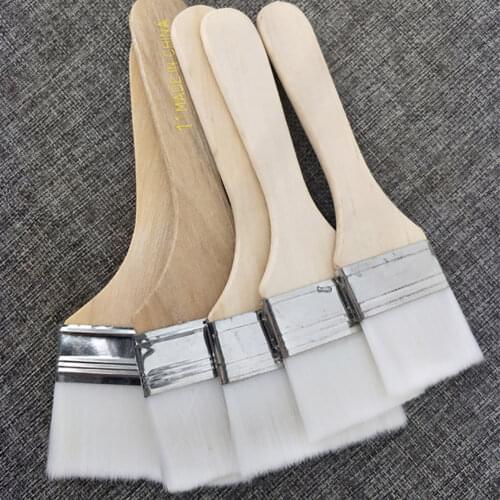 New 12Pcs Wooden Painting Brush Artists Acrylic Oil Painting Tool Art Supply Set High Quality White Nylon Artist Painting Brush