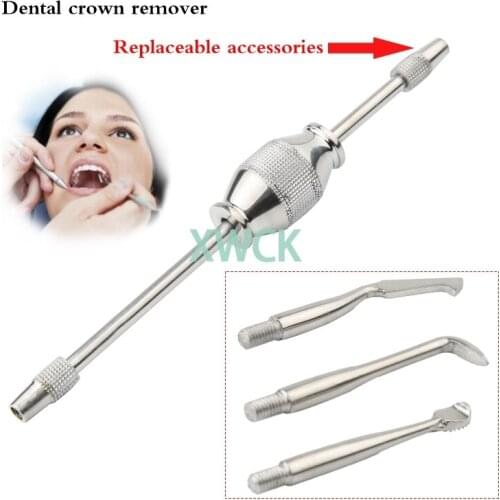 New Dental Crown Remover Tool Take Manual Control Crown Tool with 3 Tips Press Button
