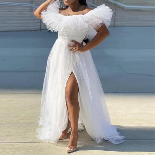 African Women Big Size Dress 4xl 5xl Blue Print Long Sleeve Autumn Single Breasted High Waist 2020 Elegant Dress Evening Party