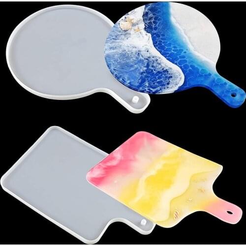 Silicon Resin Tray Molds DIY Plate Silicone Moulds Storage Resin Serving Meals Dinner Tray Epoxy Resin Mold Food Plate DIY Craft