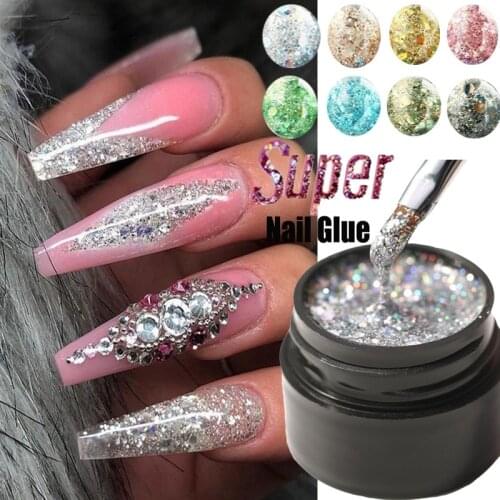 Nail Gel Super Shining Glitter Gel Polish Nail Art Varnish Gel Nail Art Varnish 5ml Semi Permanent Hybrid Nails Led Gel Polish