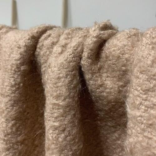 White waxberry 150cm 620g/m Milk Orange Circle Wool Tweed fabrics clothes Garment sewing materials Free shipping