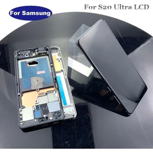 6.9" Original AMOLED For Samsung Galaxy S20 Ultra G988F G988B/DS Lcd Display Touch Screen Digitizer For Samsung S20Ultra LCD