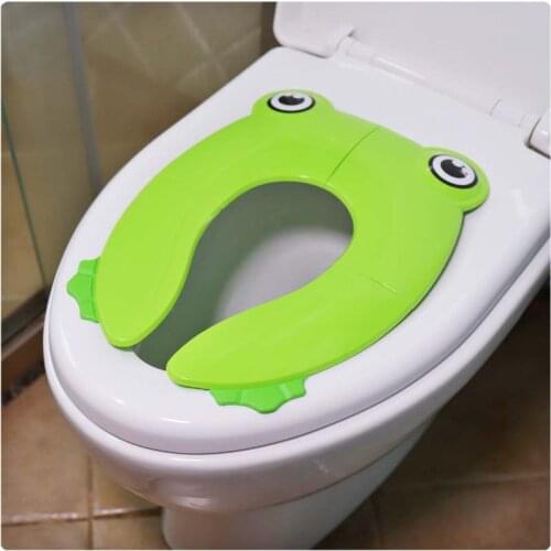 1pc Cute Baby Travel Folding Potty Seat Toddler Portable Toilet Training Seat Kids Urinal Cushion Children Pot Chair Pad /Mat