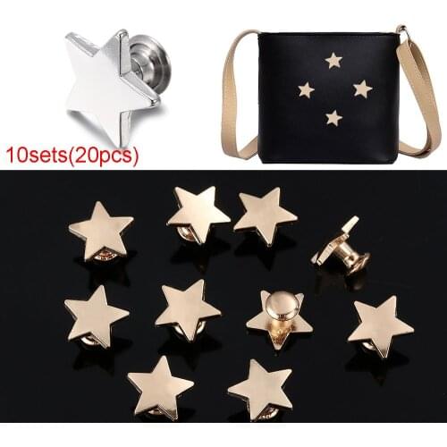 10sets(20pcs) Pants DIY Decoration Crafts Cloth Button Scrapbooking Stars Rivets Garment