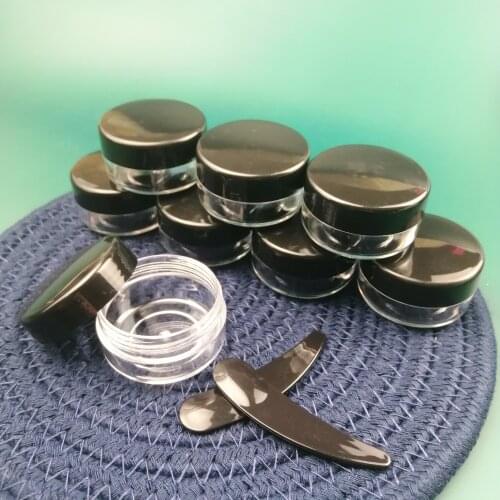 10pcs/10ml Empty plastic Jar Box Makeup face eye Cream Nail Art Cosmetic Bead Storage Pot Container Round Bottle Travel/trip