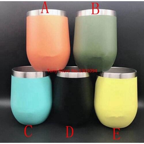 10pcs/lot 2018 Hot Sale 9oz Wine Tumbler Cups Stainess Steel Egg Cup Vacuum Thermos Cup Coffee Travel Beer Mug Drop Shipping