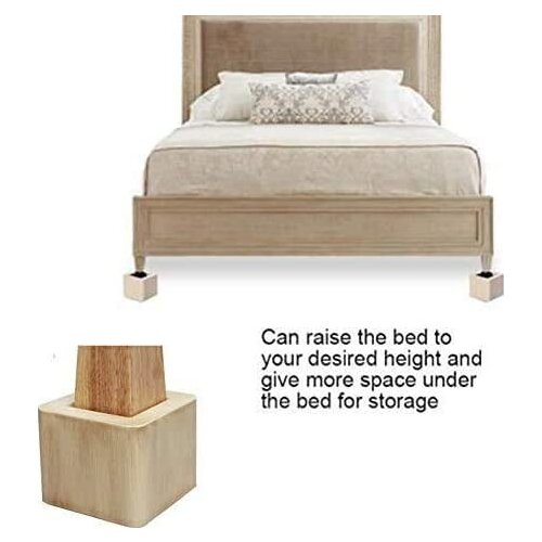 3 inch Wood Grain Bed Risers Heavy Duty Couch Risers or Furniture Risers hold uphold up to 1000 kg / 2200 lbs