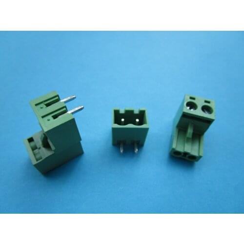 300 Pcs Close Angle 2 pin 5.08mm Screw Terminal Block Connector Pluggbale Type