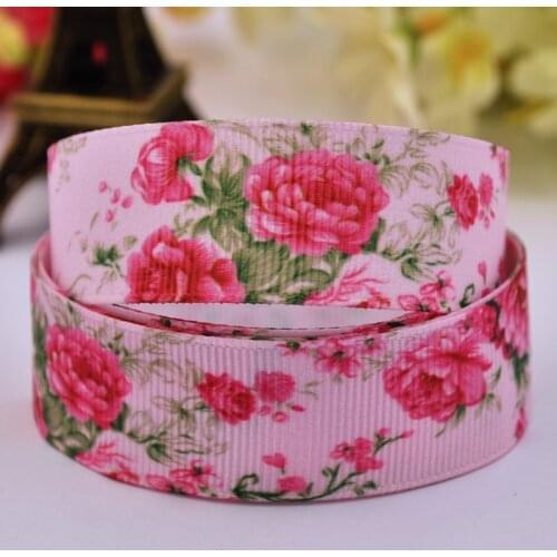 7/8 "22mm Vintage Flowers Printed grosgrain ribbon party decoration Hairbow sewing supplies 10 Yards X-00157