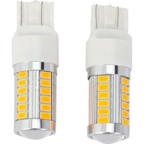 7443, T20 Led Bulbs Amber Yellow 900 Lumens Super Bright Turn Signals Light Brake Stop Parking Light Back Up Reverse Light Tail