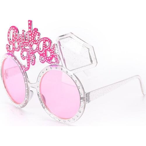 Baby Shower Products Bride Sunglasses Eye Decoration Bachelorette Hen Party Supplies Bride To Be Glasses Pink Bling Diamond Ring