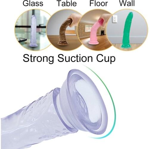 FLXUR Realistic Jelly Dildo Strong Suction Cup Male Artificial Penis Adult Sex Toy for Women Anal Plug Vagina Female Masturbator