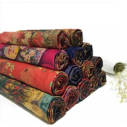 Imitation glistening gauze cloth imitation silk high grade silk garment cloth mouth gold bag dress cheongsam Hanfu fabric