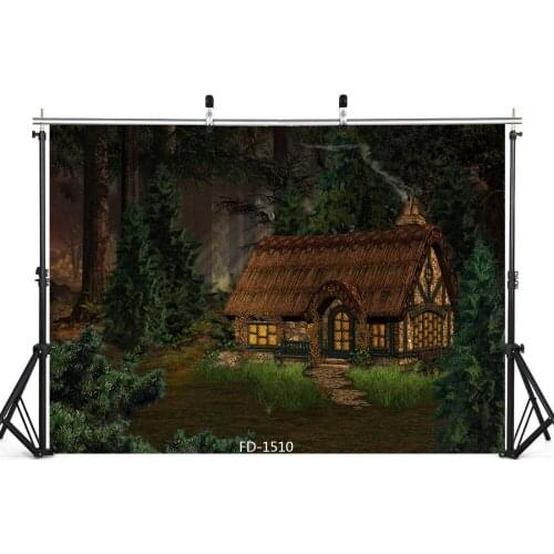 Forest Photography Background House Backdrop Portrait For Photograph Accessories Vinyl Cloth Printed Backdrops Photo Studio