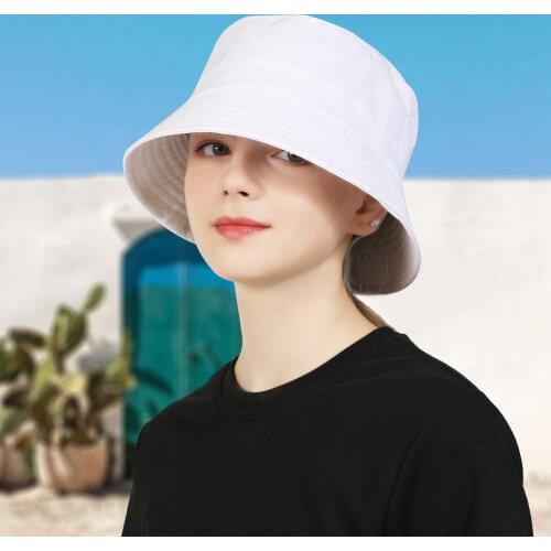 Mens and womens universal large head circumference Fishermans Cap Cotton bucket hat Summer