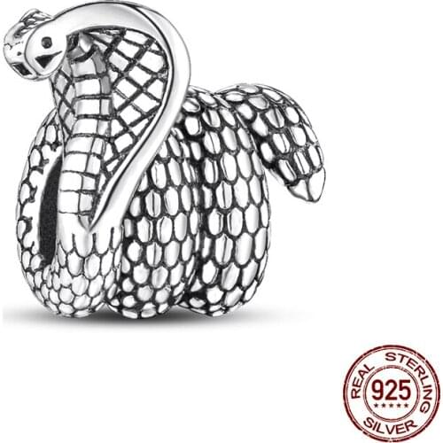 Hot New Products 2021Arrival 100% Real 925 Sterling Silver Cobra Beaded Beads Fit Original 3mm Bracelet DIY Jewelry