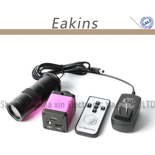 2.0MP HDMI 720P Digital Industrial Microscope Video Camera Support TF Card Storage+100X C-mount Lens For Phone Repair