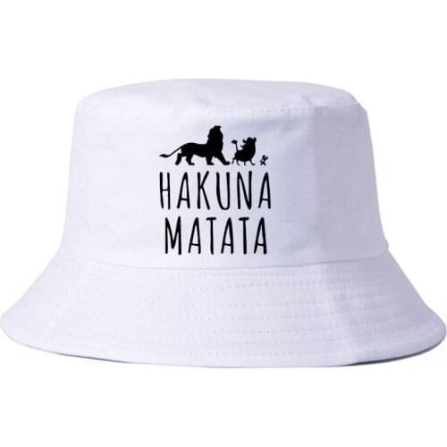 Fashion Pure cotton hakuna matata hat Men women bucket hat outdoor hunting panama fishing cap outdoor leisure bucket hat