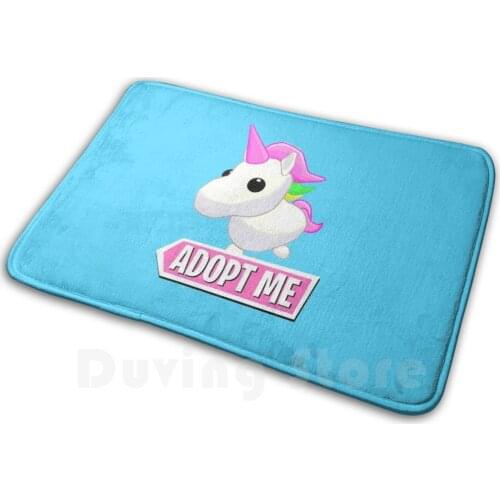 Adopt Me Unicorn Mat Rug Carpet Anti-Slip Floor Mats Bedroom Funneh Funneh Cake Gamer Gaming Bloxburg Itsfunneh Its Funneh