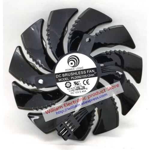 New Original for Gigabyte GTX 1070 GTX 1060 WINDFORCE OC 8G Graphics card cooling fan PLD09210S12HH DC12V 0.40A