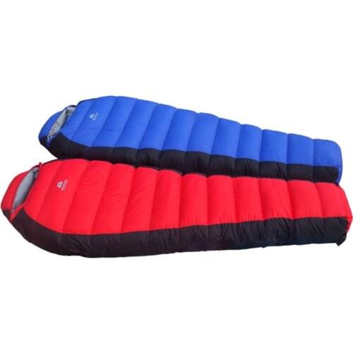 New Outdoor Camping Sleeping Bag Adult Mummy Type Duck Down Waterproof Keep Warm Multifunction lazy Bag Nature Hike Sleeping Bag