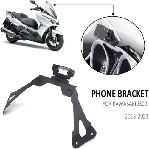 Motorcycle FOR Kawasaki J 300 J300 2013-2021 2020 2019 Phone Navigation GPS Plate Bracket USB Wireless Charging Adapt Holder Kit