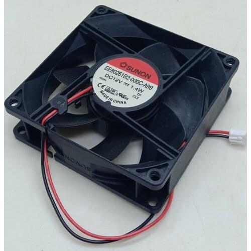 80mm fan Original For Sunon EE80251B2-000C-A99 8cm 8025 80mm 80x80x25mm Dual Ball 12V 1.4W 2 line silent quiet cooling fan