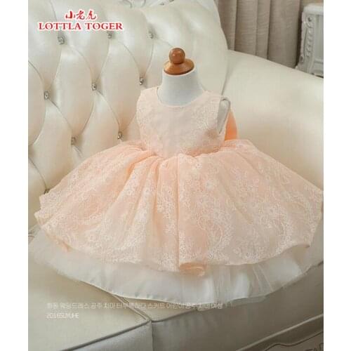 1-12Y Girls Dresses 2017 Party And Wedding Dress Summer Sleeveless Pink Layered Dress For Teenage Girls Elegant Lace One Piece D