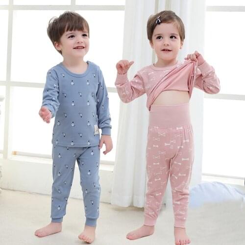 Children Pajamas Sets Autumn Winter Pyjamas Girls Clothing Pants Toddler Baby Boy Outfits Kids Suit Infant Boys Clothes Suits
