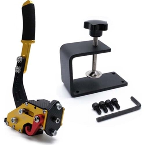 PC USB Handbrake for Racing Games G25/G27/G29/T500/T300rs/Thrustmaster Oddor Steering Wheel Adapter Hand Brake Clamp Gold