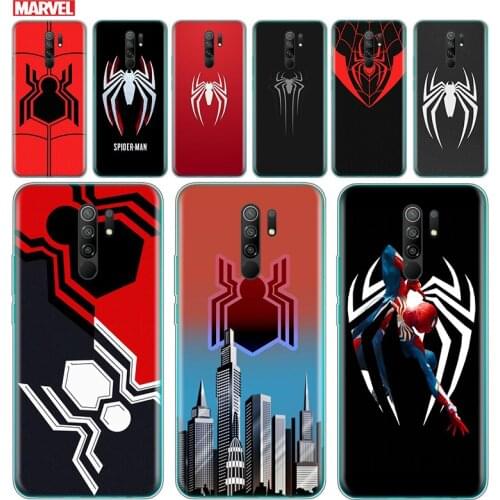 Transparent Cover Marvel Spider-Man Logo For Xiaomi Redmi K40 K30i K30T K30S K30 K20 10X GO S2 Y2 Pro Ultra Phone Case