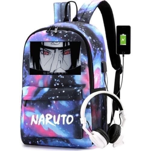 New Naruto-anime Backpack Bag Black Anime Backpacks Kids Boys Girls School Bag Travel Laptop Daypack Schoolbag Satchel